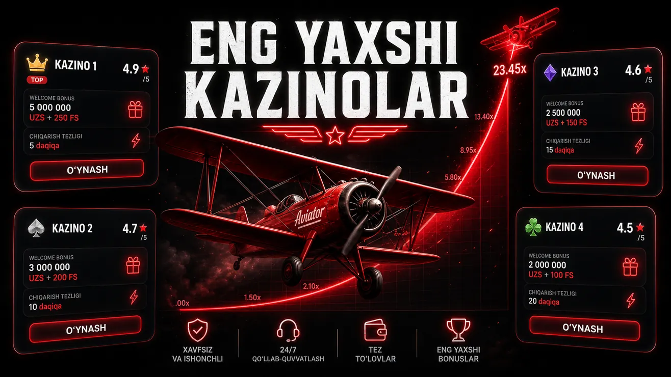 Aviator boshqa kazinolar — Parimatch, Melbet, 888starz, OnlyBets taqqoslash 2026